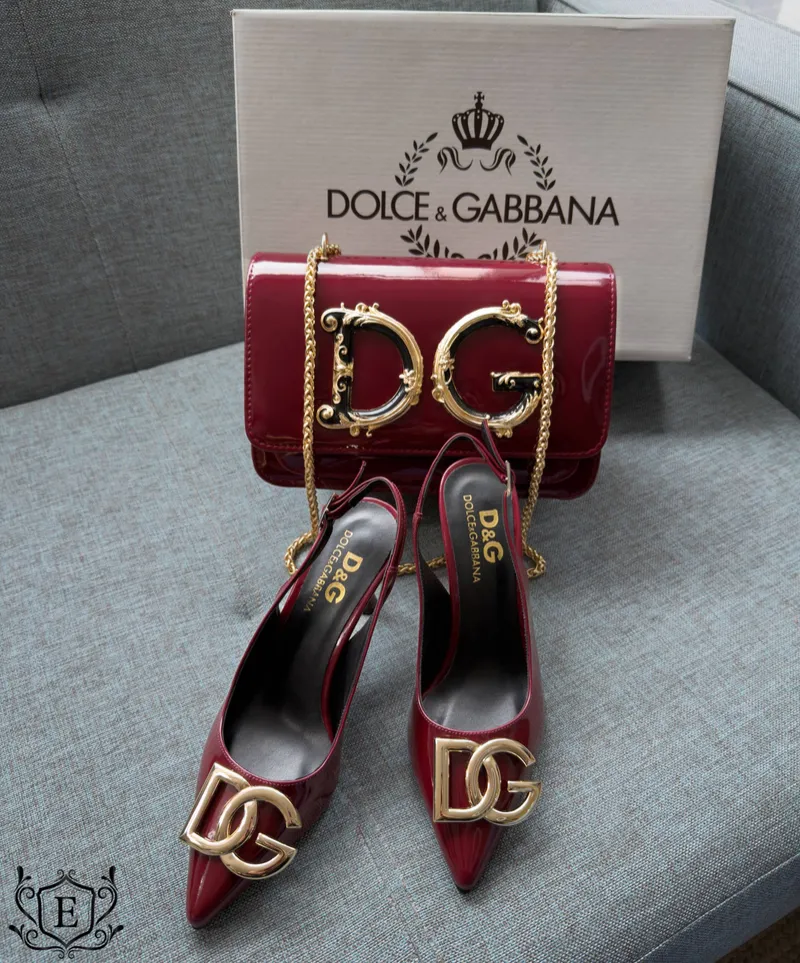 Dolce & Gabbana Patent Hand Bag & Heels Set