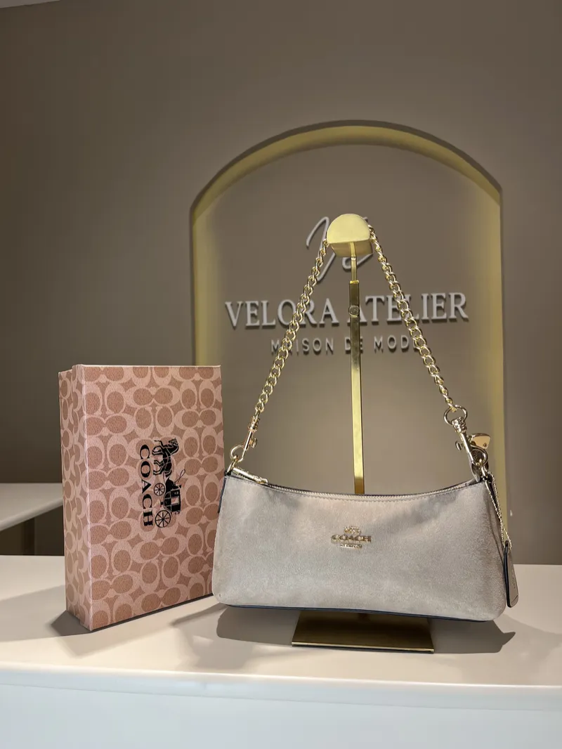Coach Nolita Suede Beige Shoulder Bag