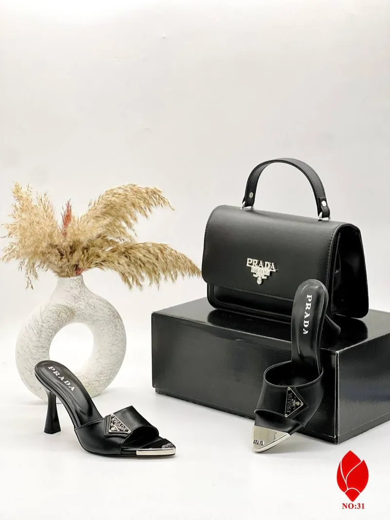 Prada Golden & Silver Toe sandels