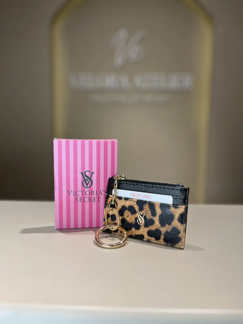 Victoria Secret Leopard Keychain Card Holder 