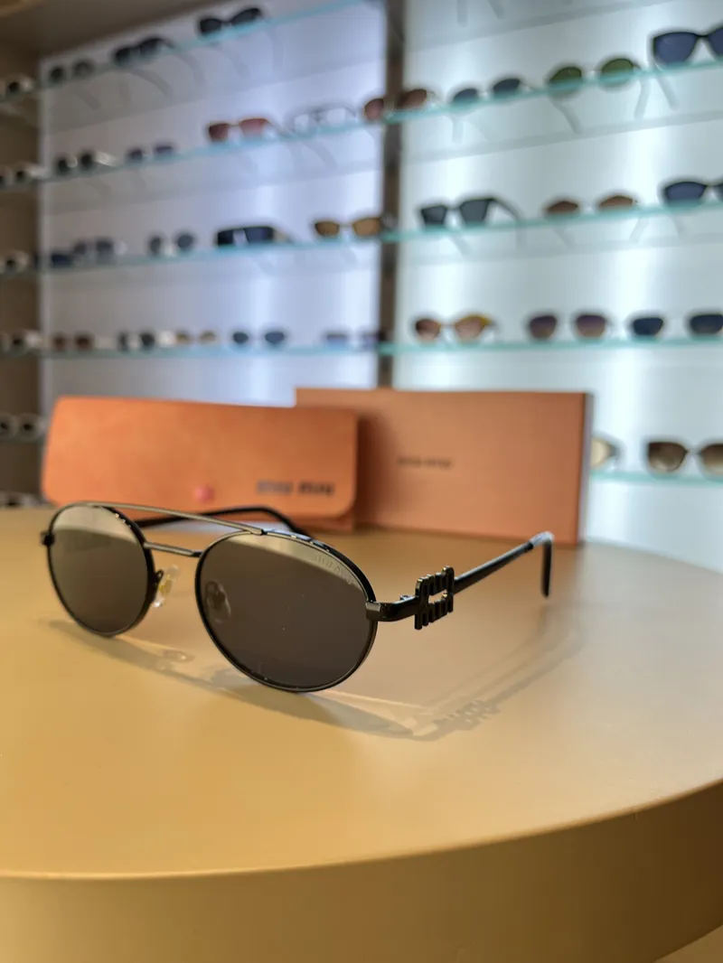 Miu Miu Full Black Metal Sunglasses 