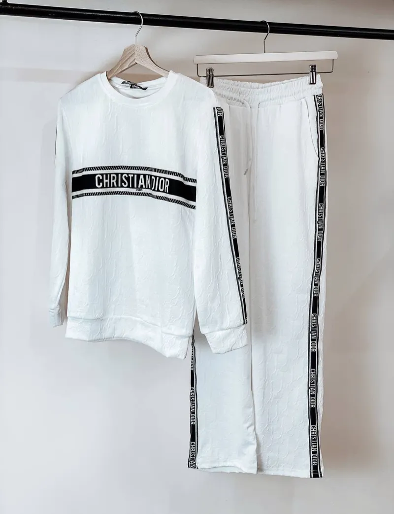 Dior - Sweatshirt & Joggers suit - White