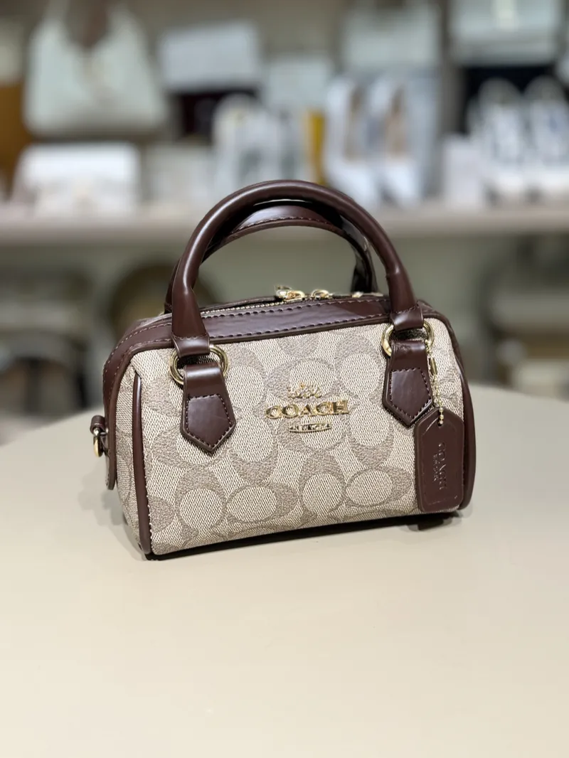 Coach - Speedy Mini Size Beige & Brown 