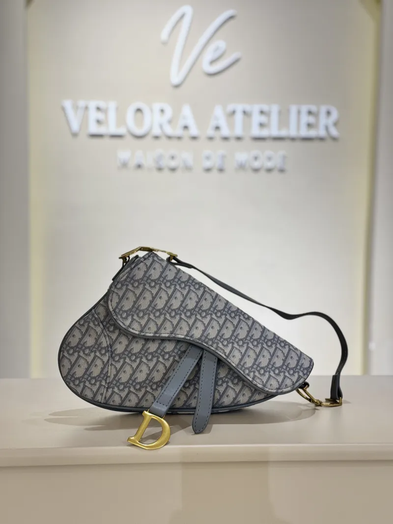 Dior Saddle Fabric Gray 