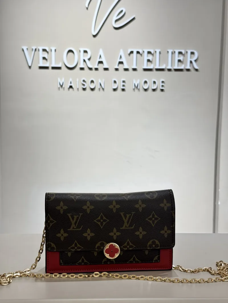 Louis Vuitton Monogram Flore Chain Wallet 