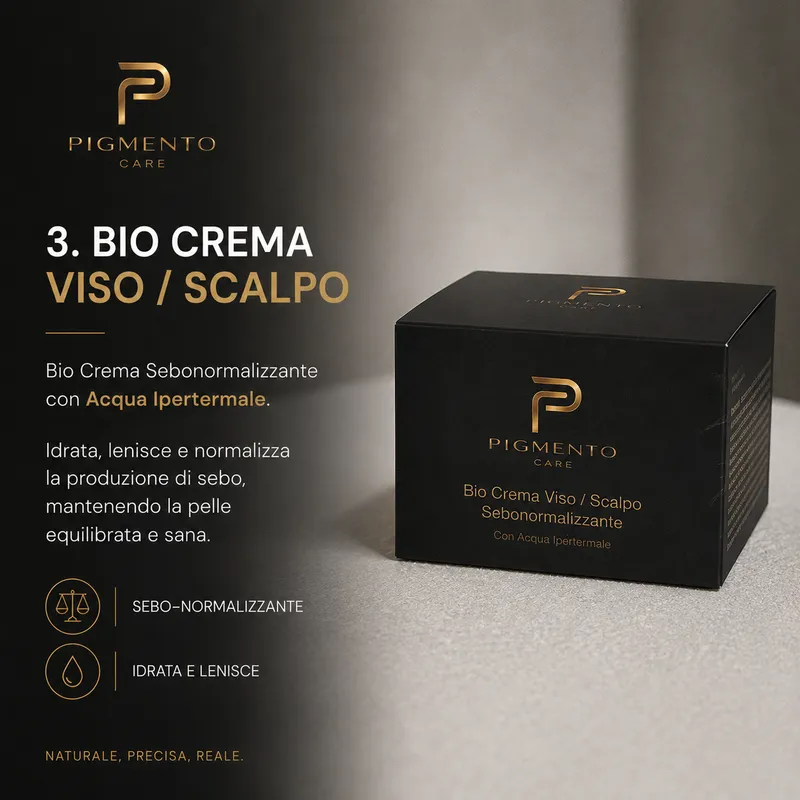 Biocrema viso/scalpo sebonormalizzante con acqua ipertermale 