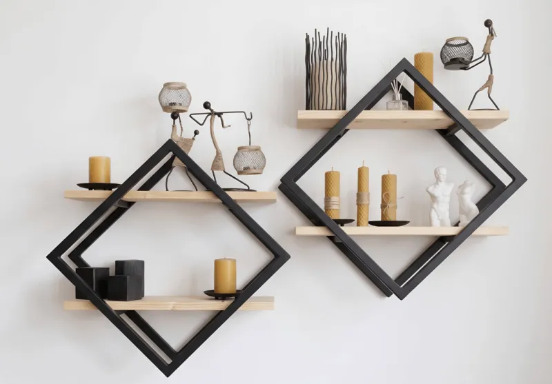 Diamond Wall Shelf