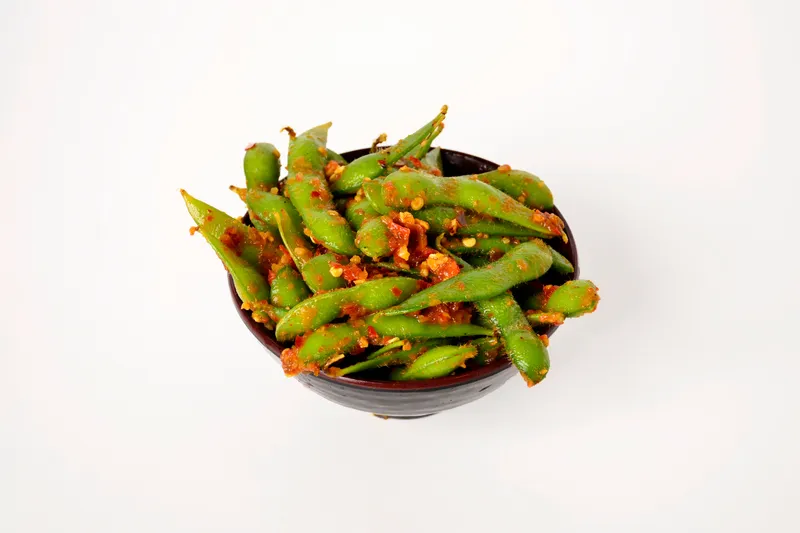 Spicy Garlic Edamame