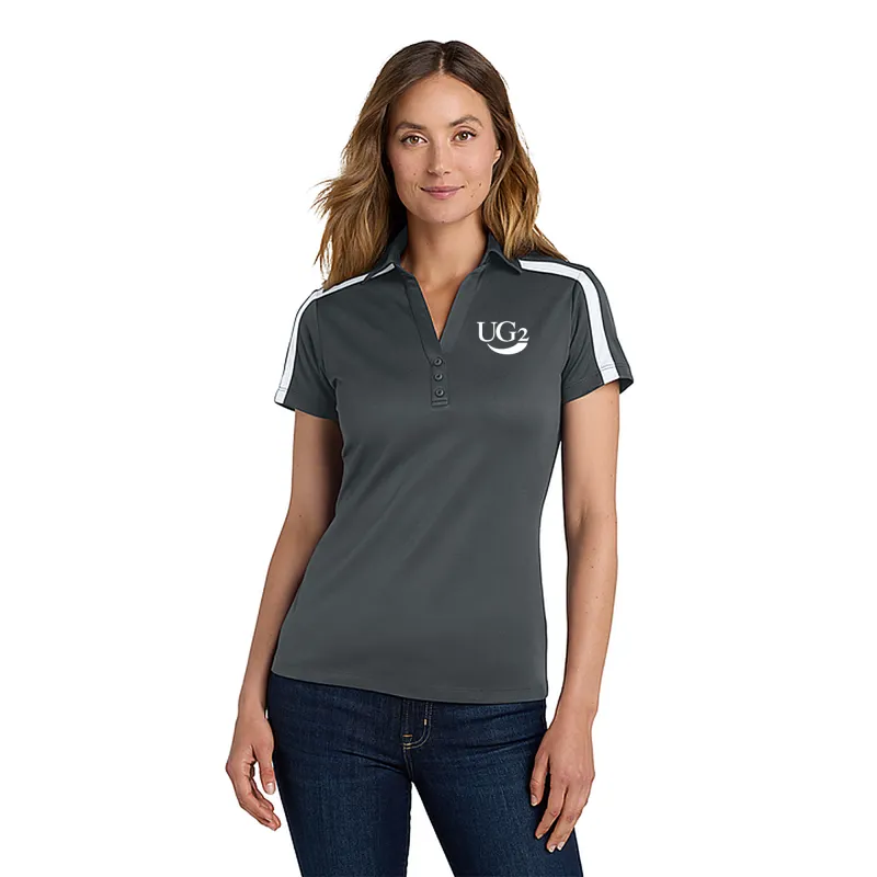 L547 Port Authority® Women's Silk Touch™ Performance Colorblock Stripe Polo