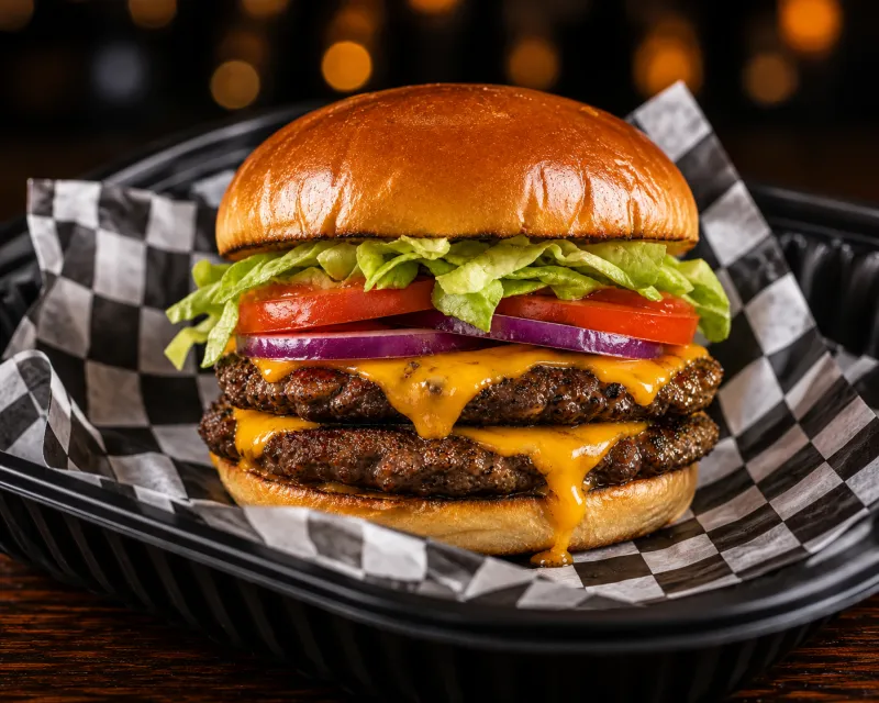The Aishia Double Burger w/Cheese