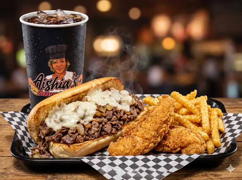 Chicken Philly & 2 Piece Tender Combo