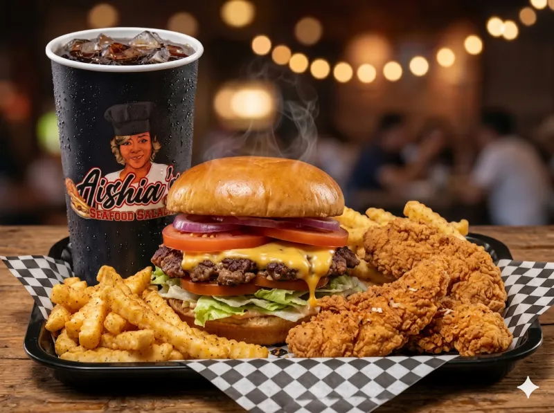 Burger & 2 Piece Tender Combo