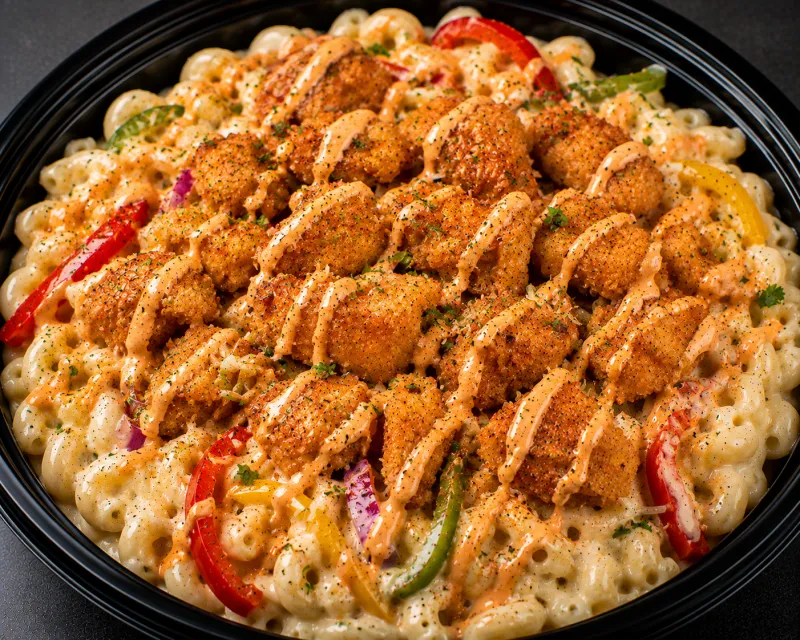Small Catfish Nugget Lunch Alfredo Mac Bowl