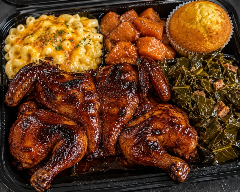 BBQ Cornish Hen Dinner