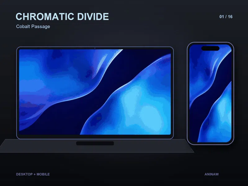Chromatic Divide — 16 Premium Wallpapers for Desktop & Phone