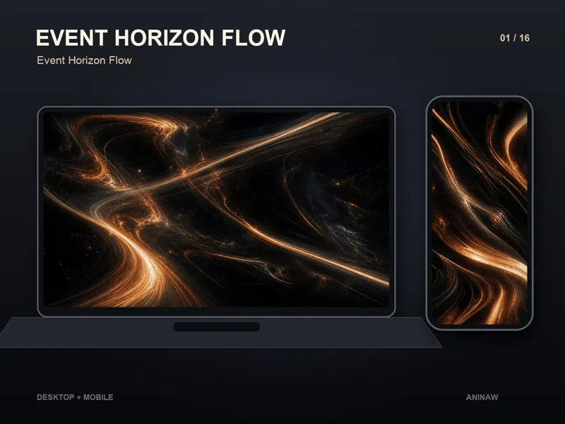 Event Horizon Flow — 16 Premium Wallpapers for Desktop & Phone