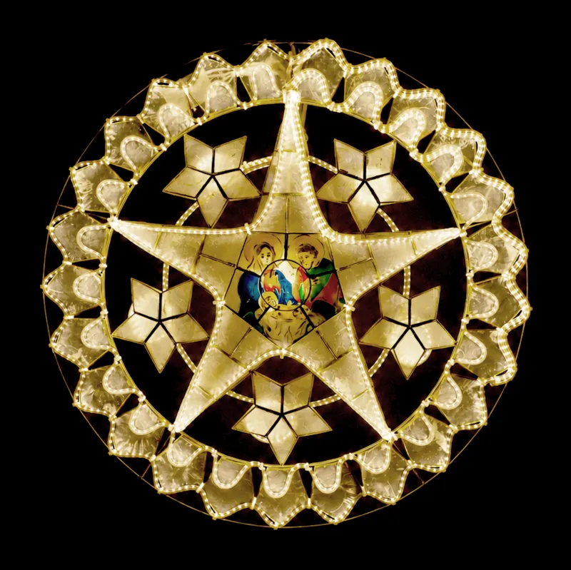 Nativity Classic Star Capiz Lantern