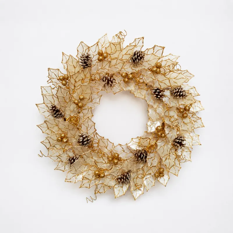 Golden Elegance Wreath