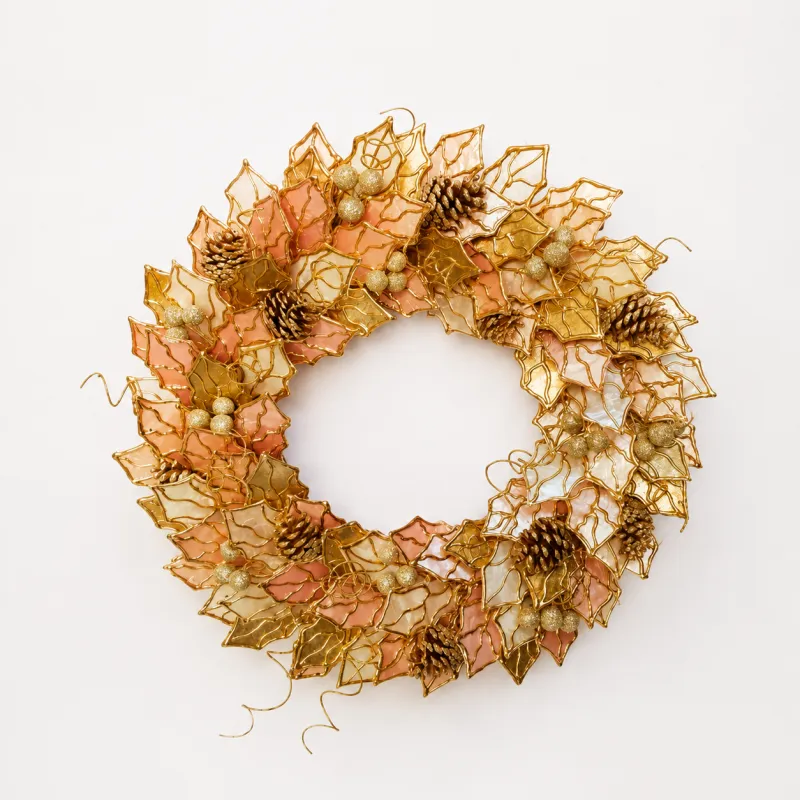 Golden Blush Christmas Wreath