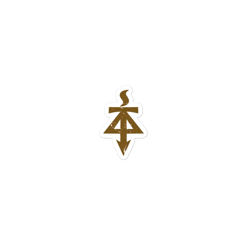 Fire From Olympus Gold Logo Bubble-free stickers
