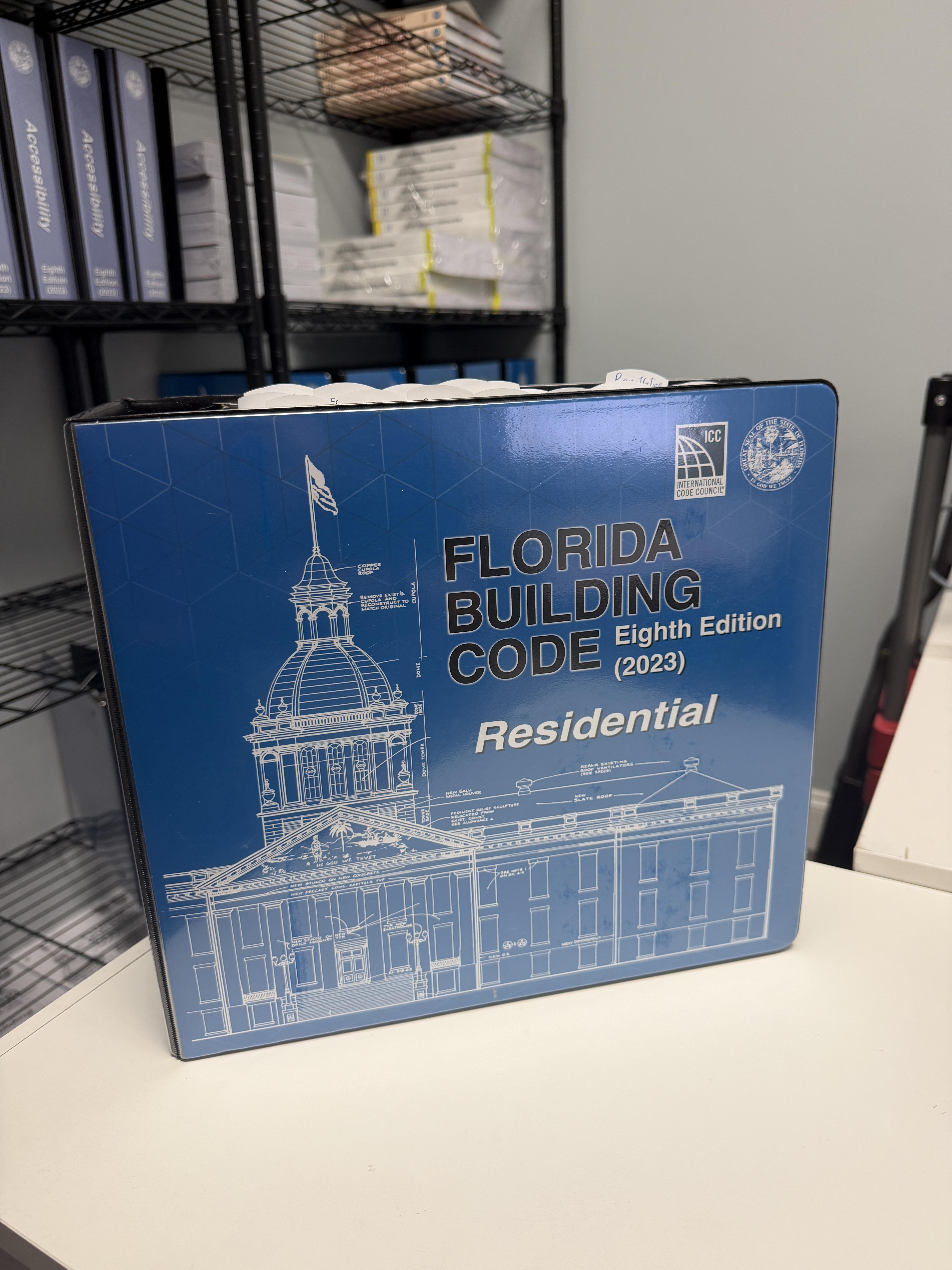 2023 Florida Building Code Residential pre-highlighted and tabbed