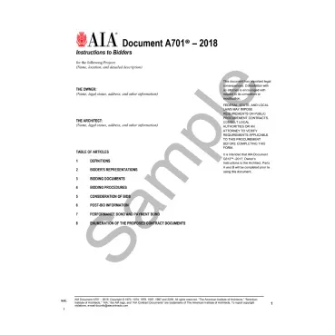 AIA A701 2018