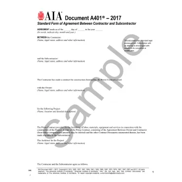 AIA A401 2017
