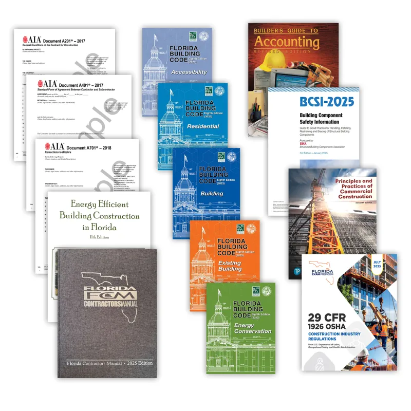 Residential, Building, And General Contractors Books Bundle