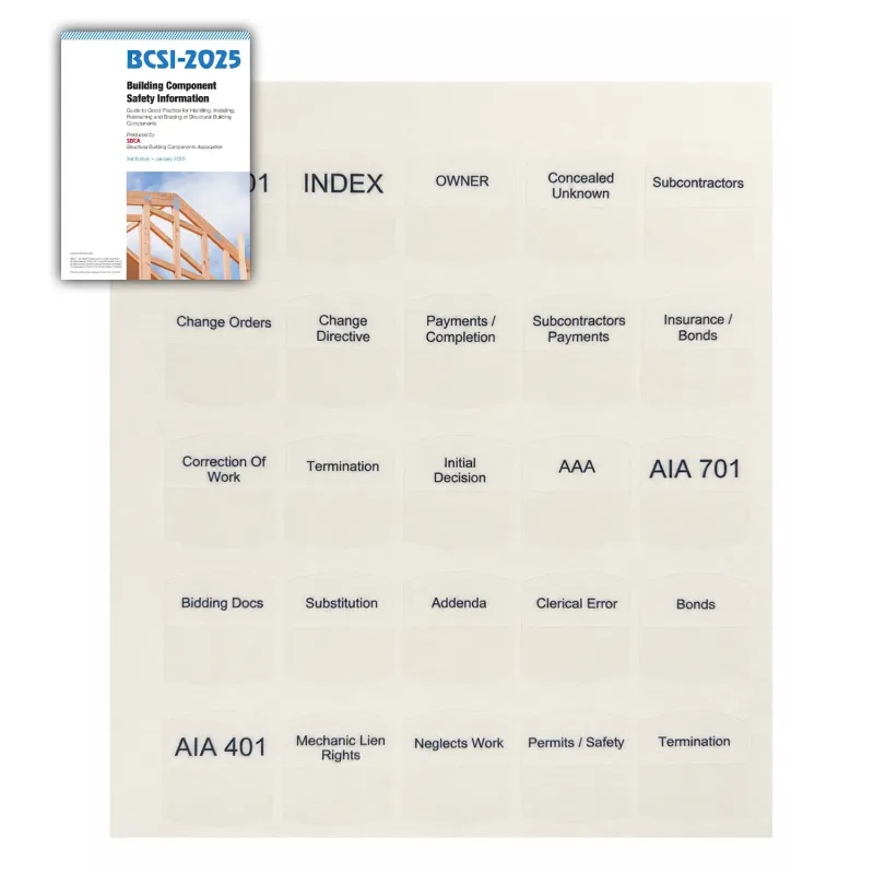 BCSI Truss Book 2025 Tabs