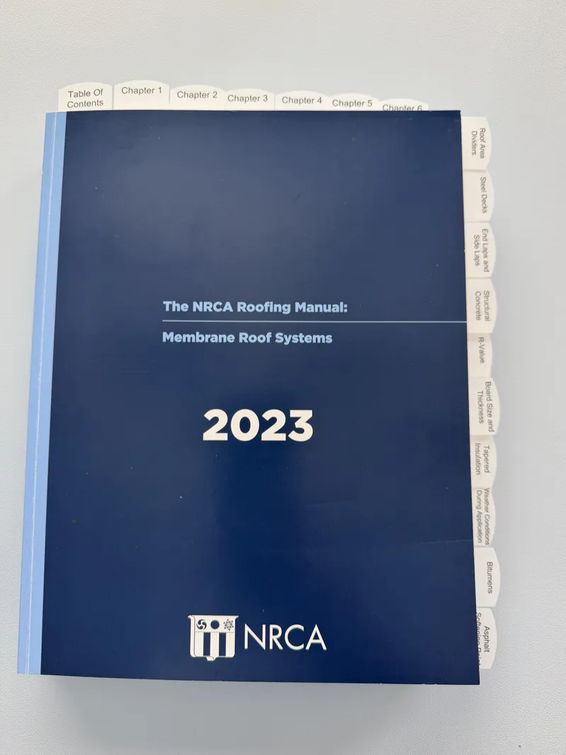 NRCA Membrane Roof Systems Roofing Manual 2023 pre-highlighted and tabbed