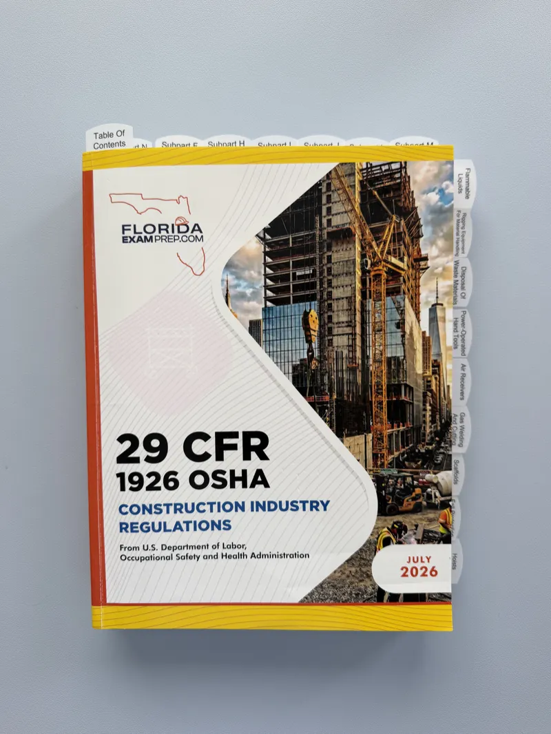 OSHA 29 CFR 1926 July 2026 Pre-highlighted and tabbed Roofing Exam