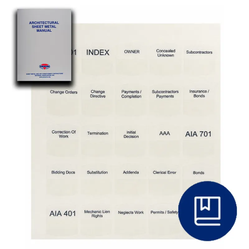 SMACNA Architectural Sheet Metal Manual 7th Edition Tabs