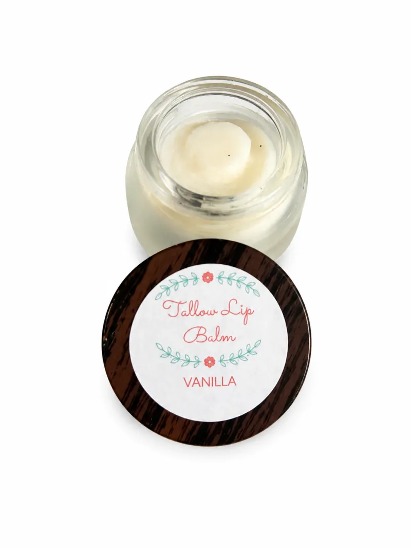 Vanilla tallow lip balm (jar) - 0.16oz