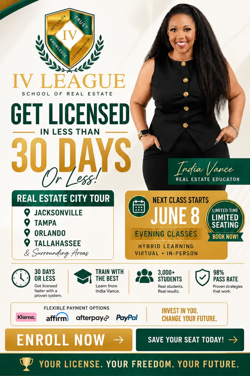 Real Estate License Course | Get Licensed in 30 Days | IV LEAGUE SCHOOL OF REAL ESTATE