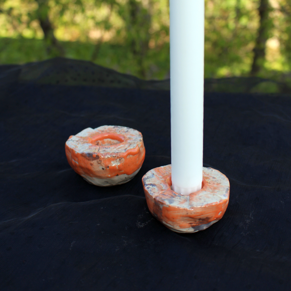 Cracked Egg Candleholder Set