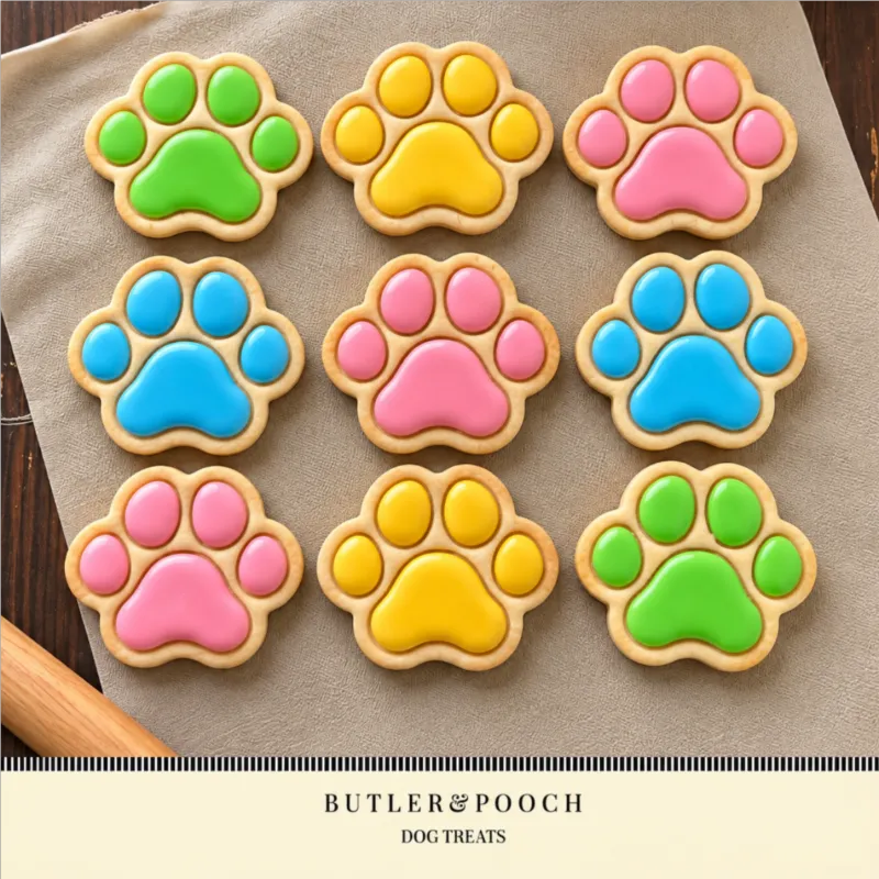Puppy Iced Paw Biscuits – Pack of 12