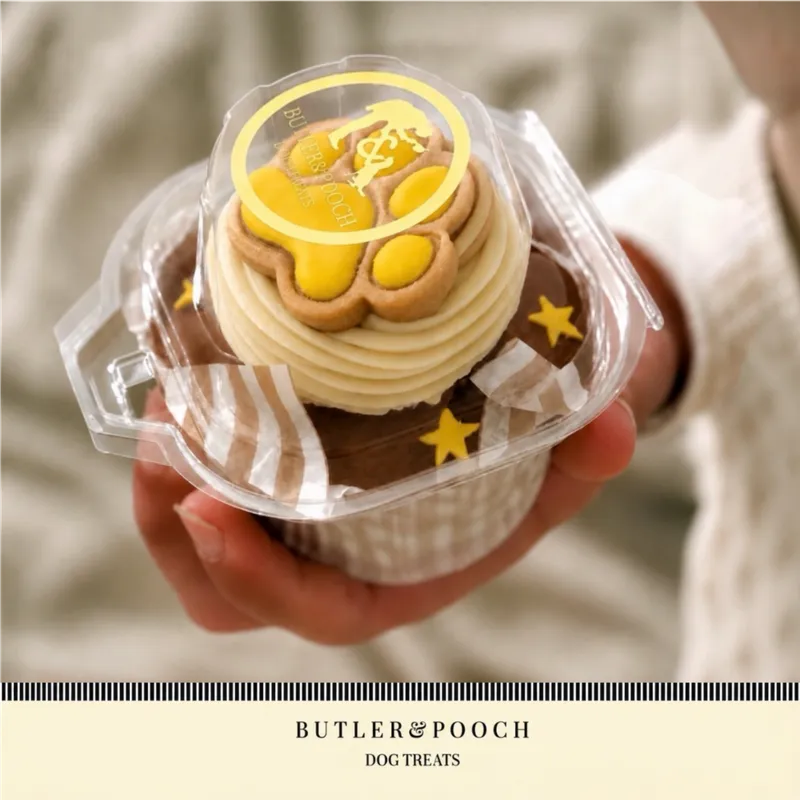XL Pupcake with Decorated Biscuit Paw Topper