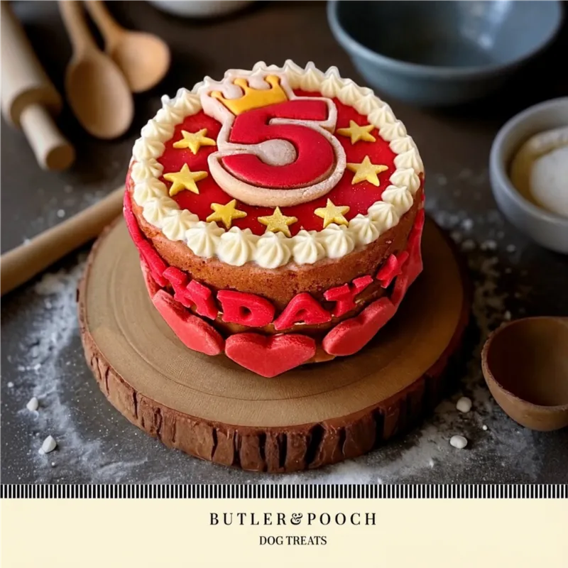 Dog Birthday Cake (Red)
