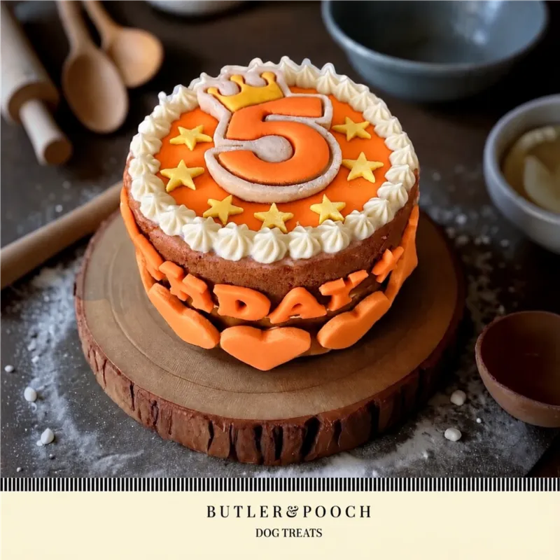 Dog Birthday Cake (Orange)