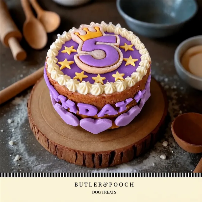 Dog Birthday Cake (Purple)