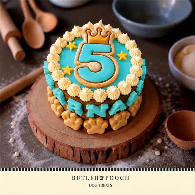 Paw Dog Birthday Cake (Blue)