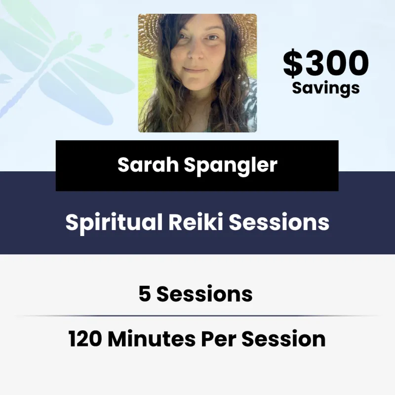 5 x 120-Minute Spiritual Reiki & Energy Healing Sessions with Sarah Spangler