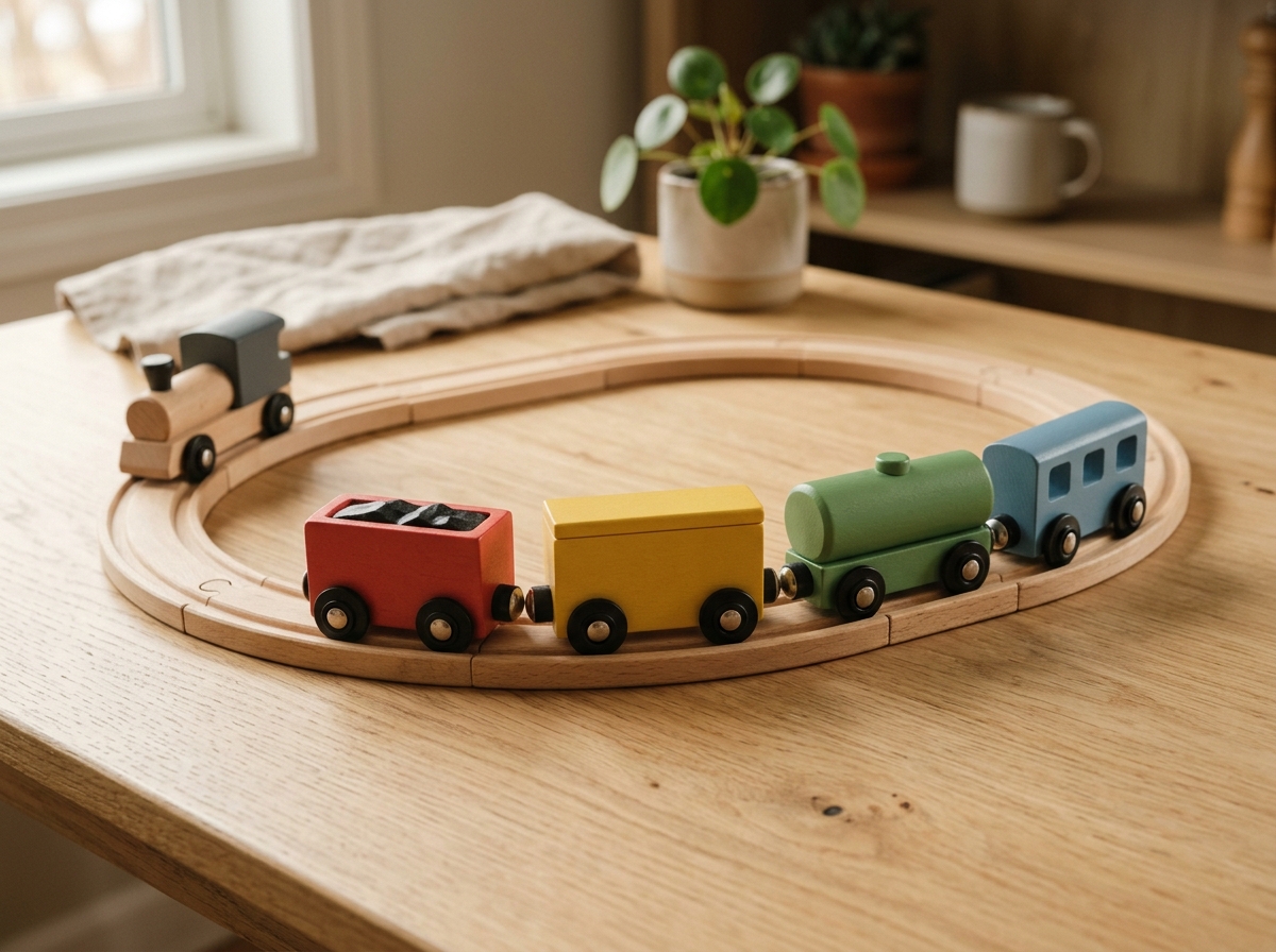 Wooden Train Set	2–5 Years