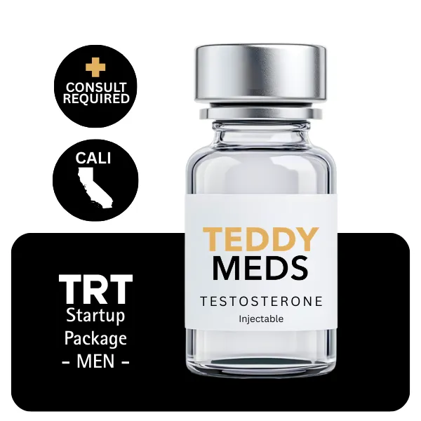 TRT CALI Men's Startup Package 60 days (Consult, Labs, Cypionate 200mg/mL 10mL + Anastrozole 24×1mg)