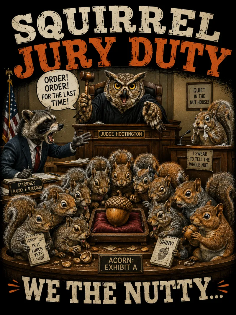 Squirrel Jury Duty - Digital Image File