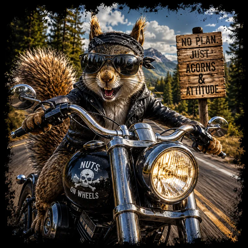 Squirrel on a Bike T-Shirt