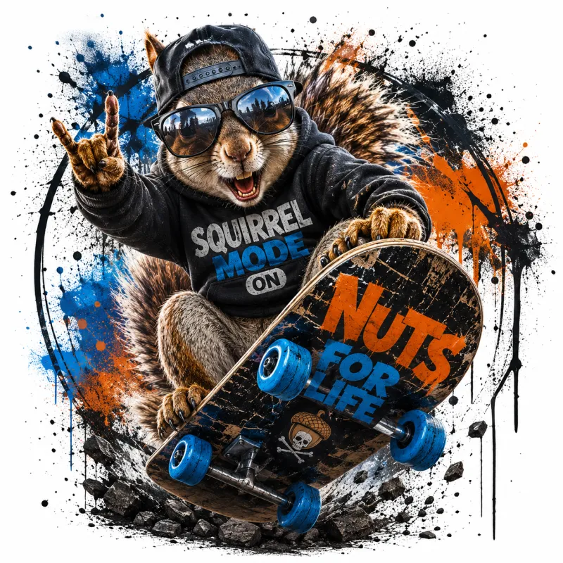 Squirrel on a Skateboard T-Shirt