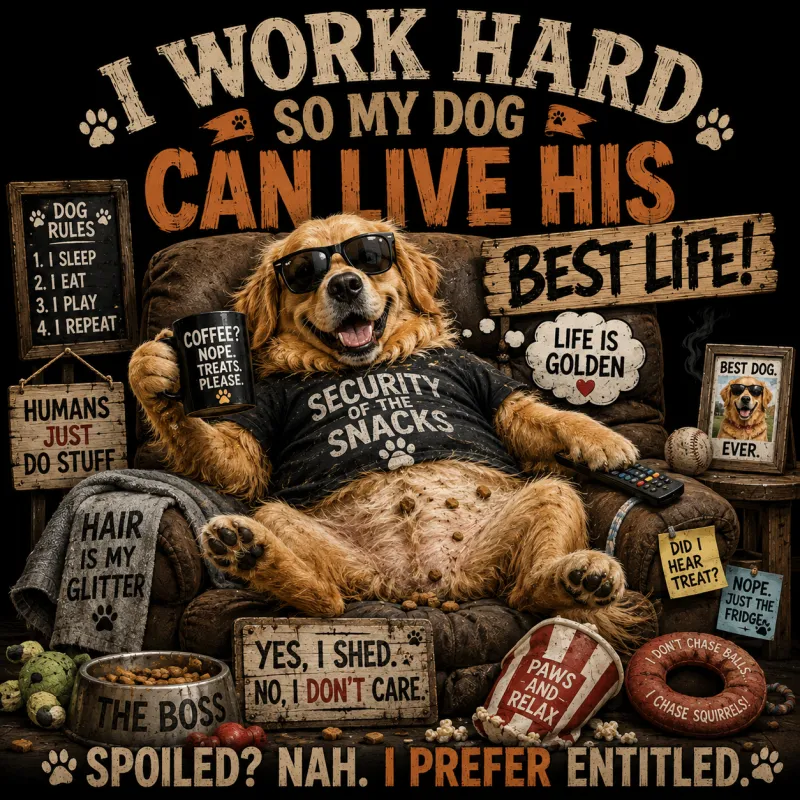 I Work Hard So My Dog Can Live His Best Life T-Shirt