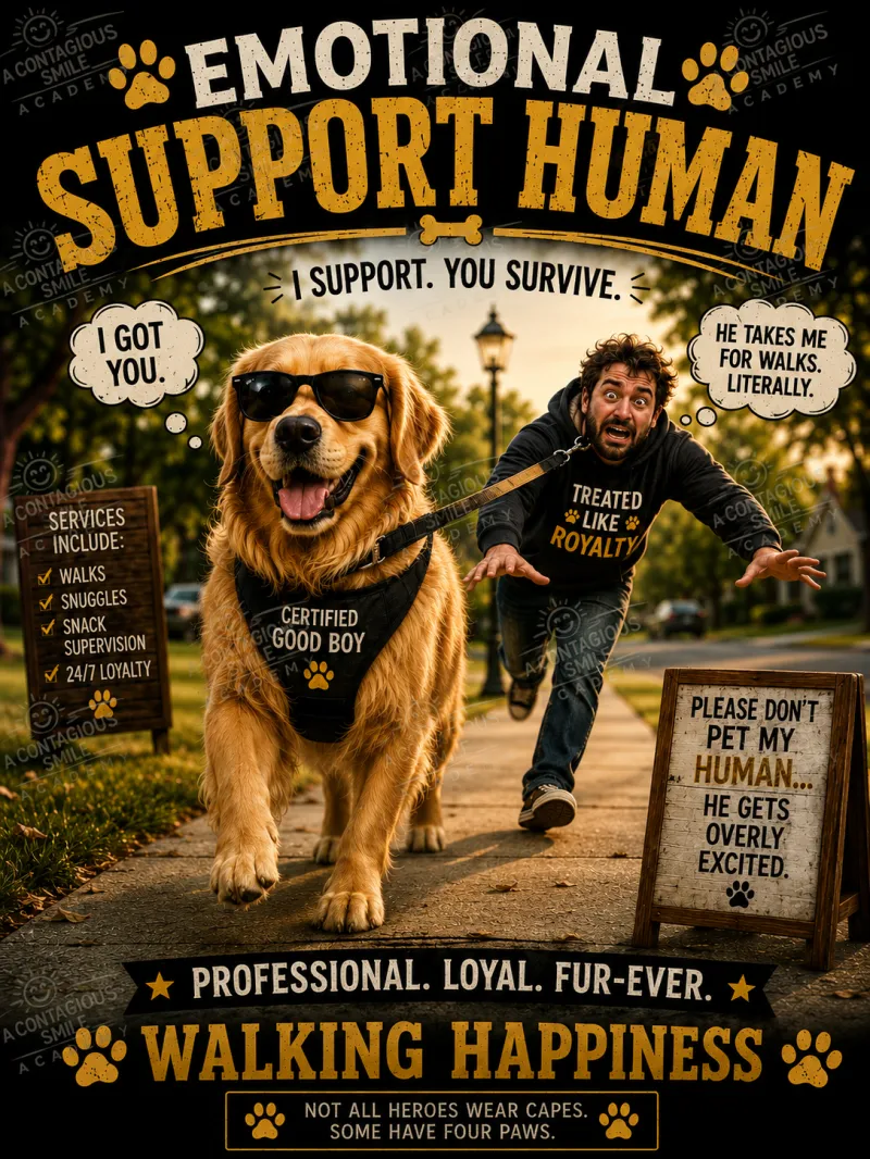 Emotional Support Human - Ready-to-Press DTF Transfer