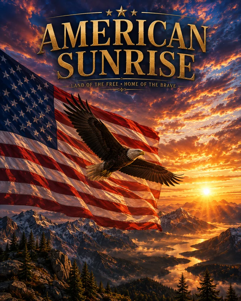 American Sunrise - Ready-to-Press DTF Transfer